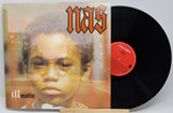 Vinyl cover features a boys face on the cover of Nas Illmatic