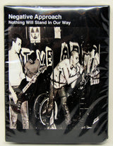 Front cover of Negative Approach's 'Nothing Will Stand In Our Way' featuring a live punk band performance