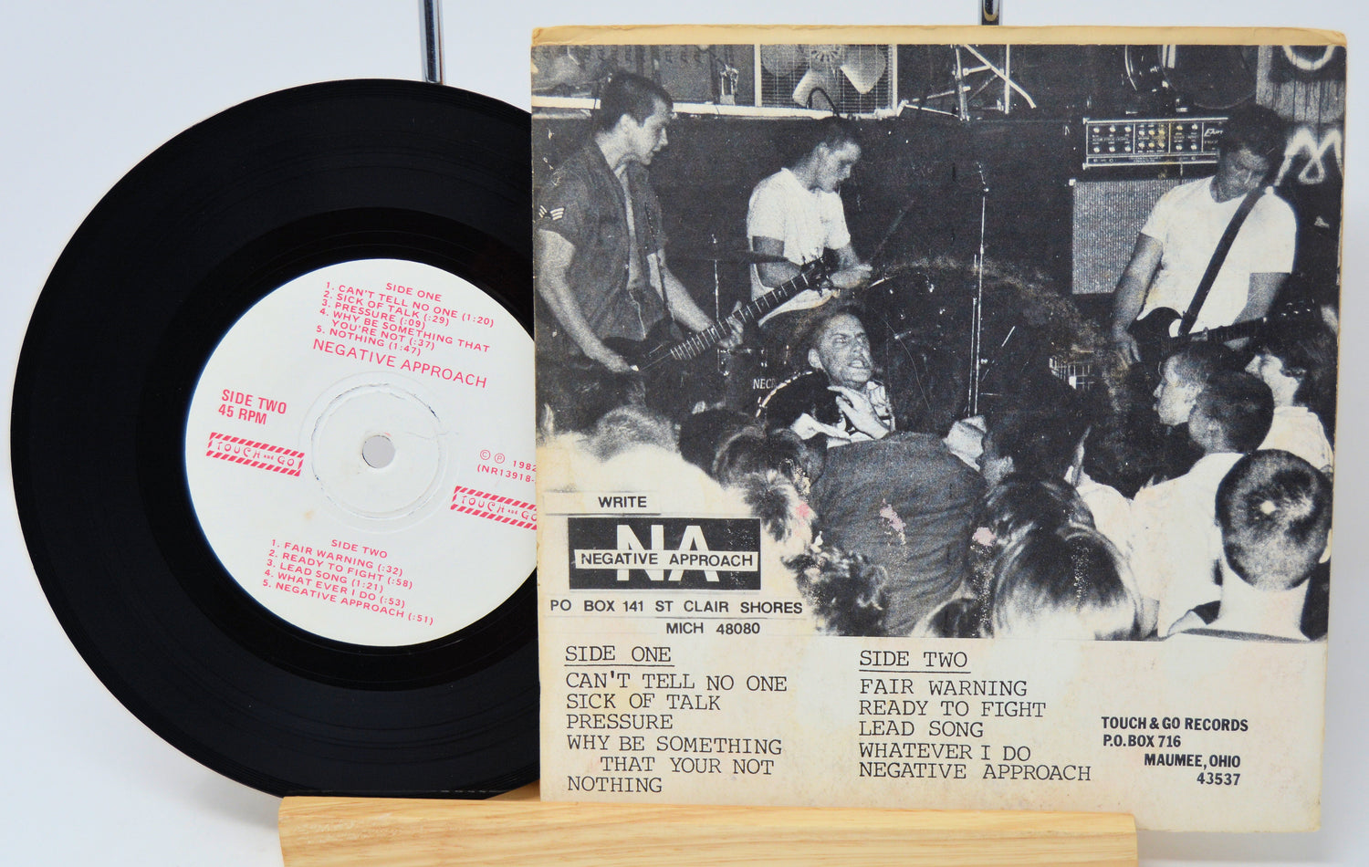 Vinyl record with a cover featuring autumn leaves and the title 'Königsforst'.