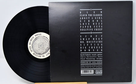 Nirvana Bleach vinyl record with back cover showing tracklist and credits