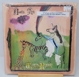 Front cover of CocoRosie's Noah's Ark vinyl with whimsical unicorn and zebra art