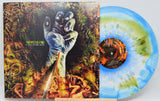 Front cover artwork and blue-green marble vinyl of Northless 'A Path Beyond Grief' LP