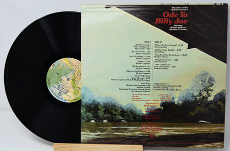 Vinyl record with a landscape cover featuring trees and water.