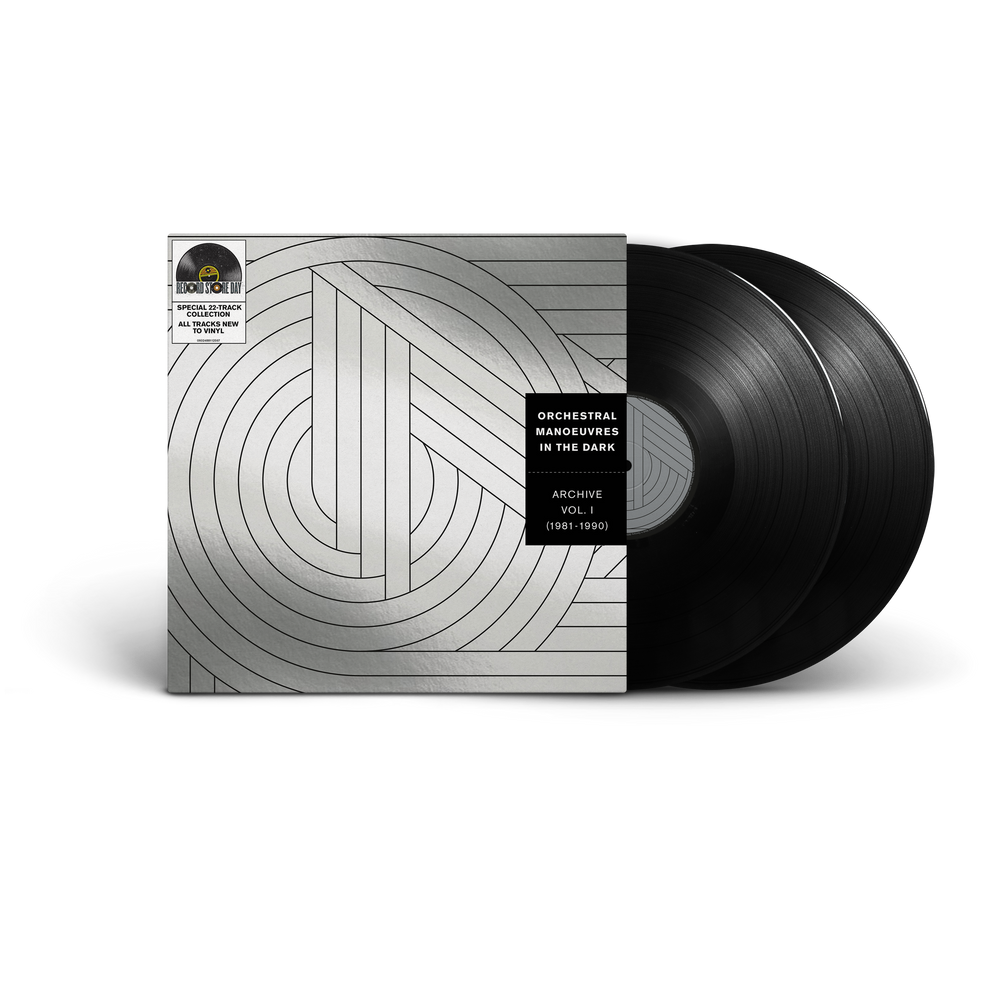 Vinyl record with its packaging on a white background