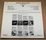 Back cover of Original Rock Oldies Golden Hits Vol. 1 LP showing tracklist and album details