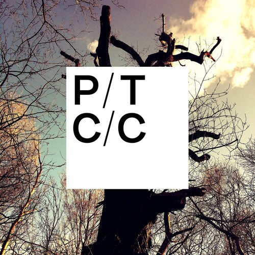 Minimalist PTCC graphic overlay on a dramatic leafless tree silhouette against a cloudy sky