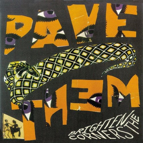 Album cover with stylized text and a snake design on a black background