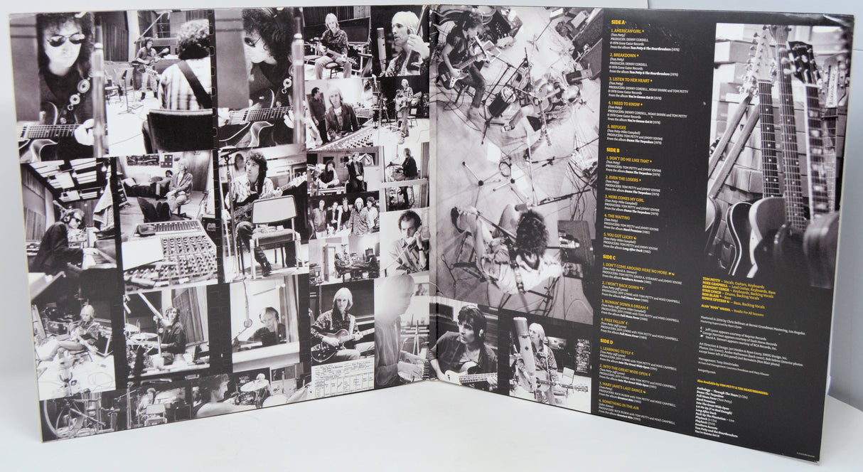 Album cover with a collage of black and white photos and text on a white background