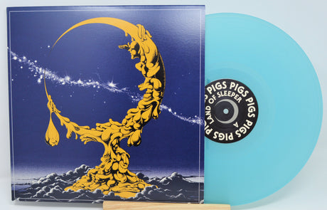 Land of Sleeper limited edition blue vinyl LP with surreal moon-themed cover art