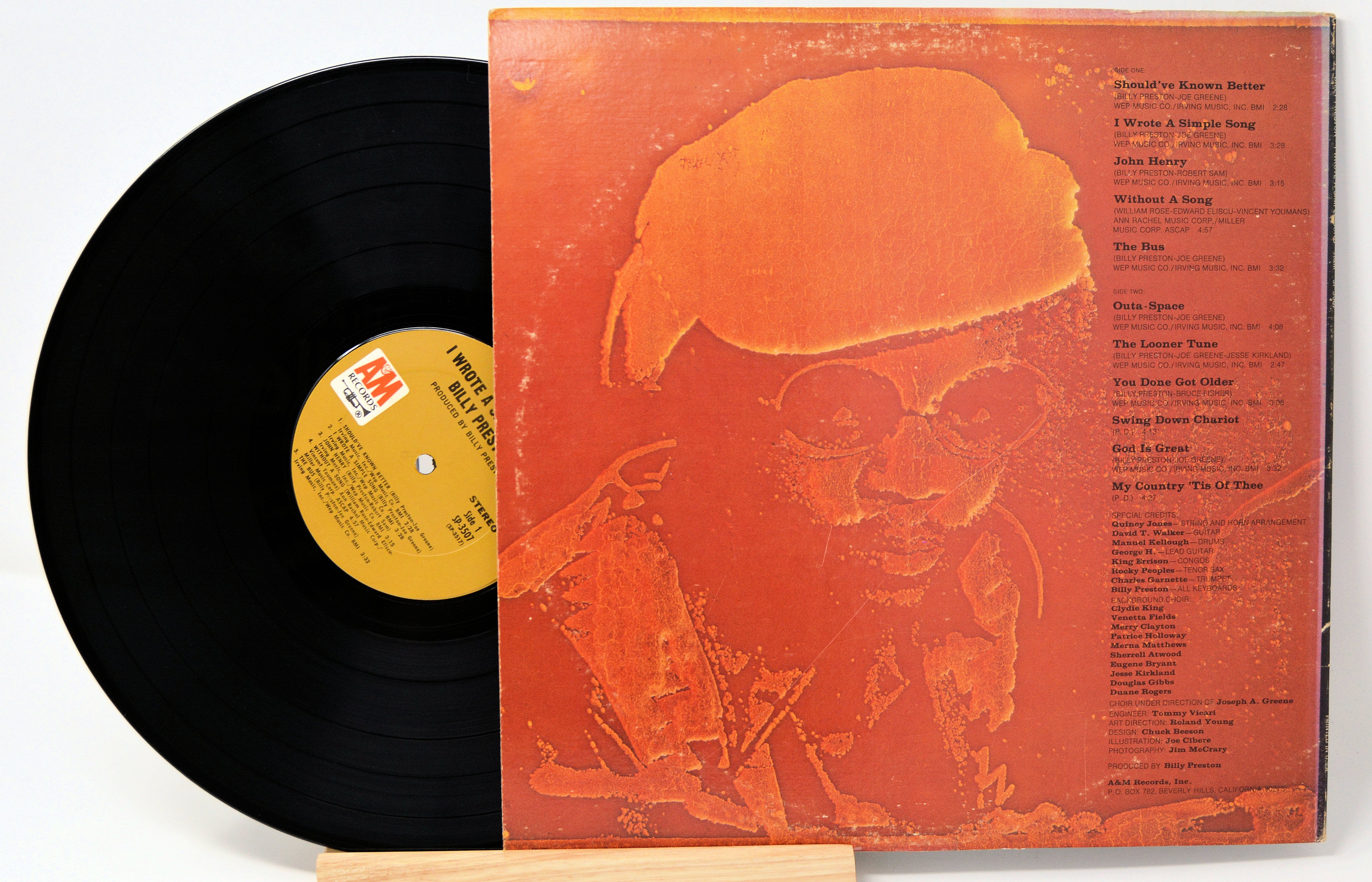 Preston, Billy - I Wrote A Simple Song, Vinyl Record Album LP