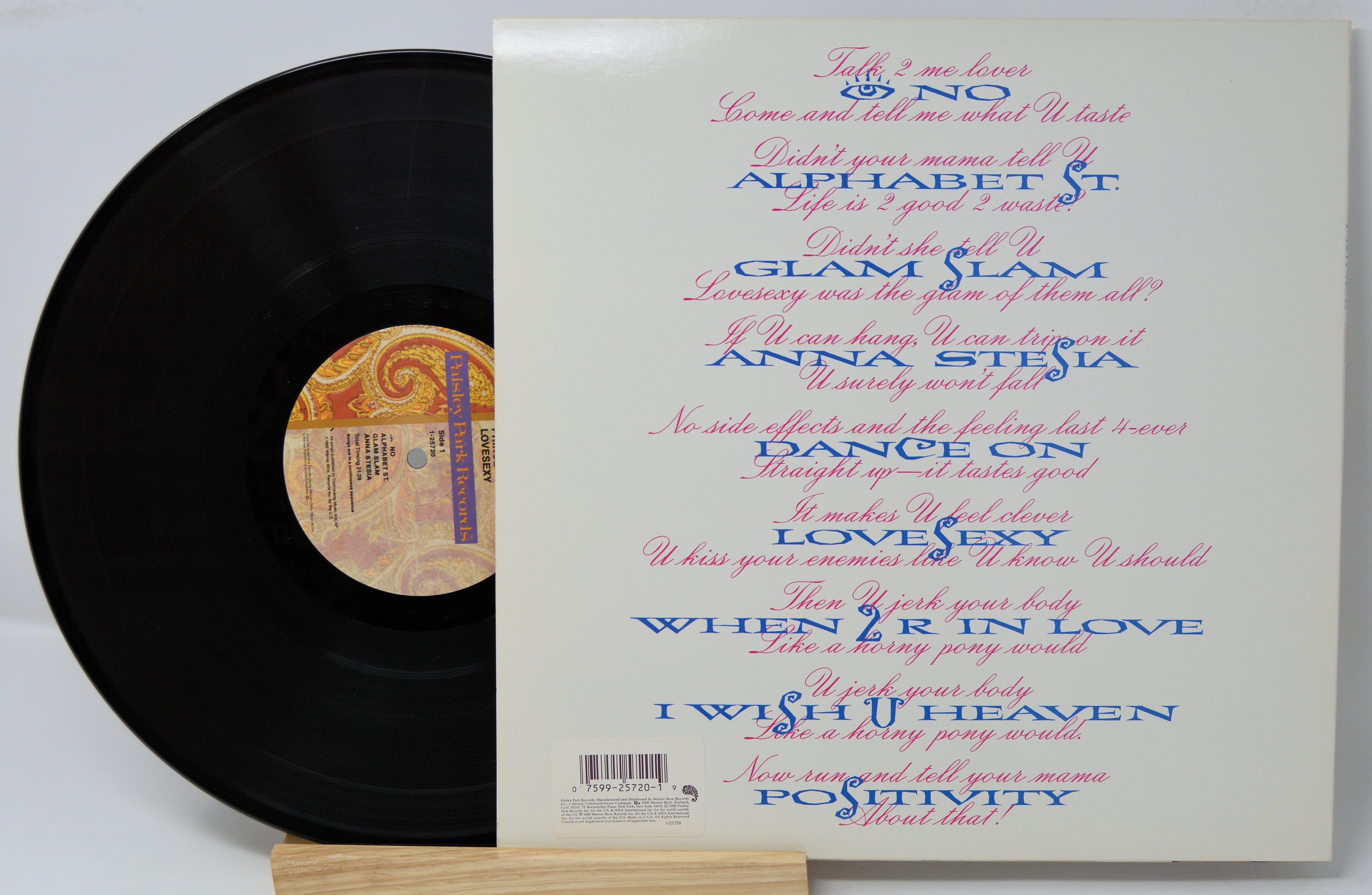 Prince - Lovesexy, Vinyl Record Album LP, Paisley Park