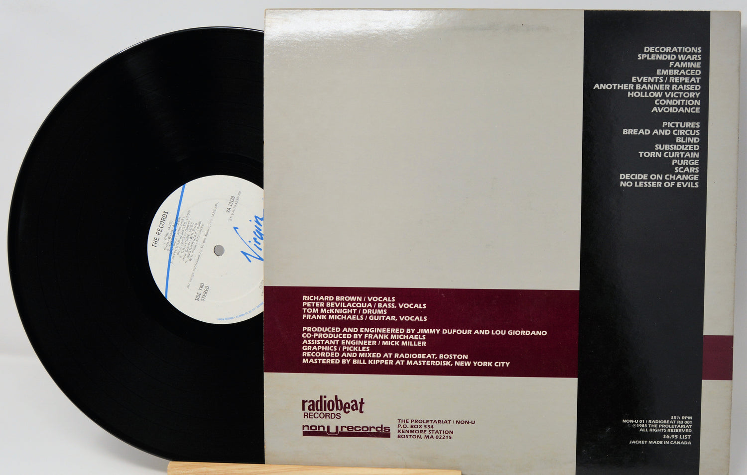 Vinyl record with 'The Proletariat' and 'Soma Holiday' on the cover