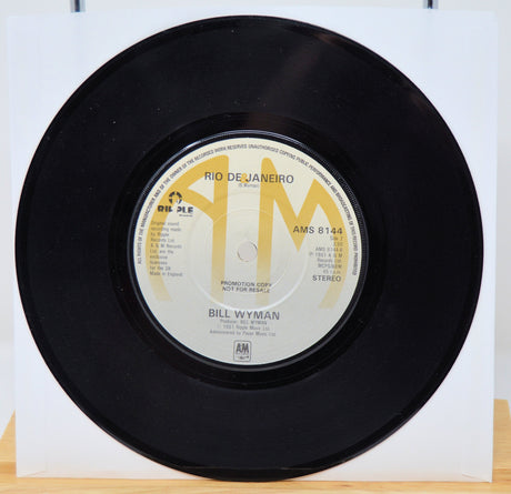 Bill Wyman Rio De Janeiro promotional 7-inch vinyl single AMS 8144