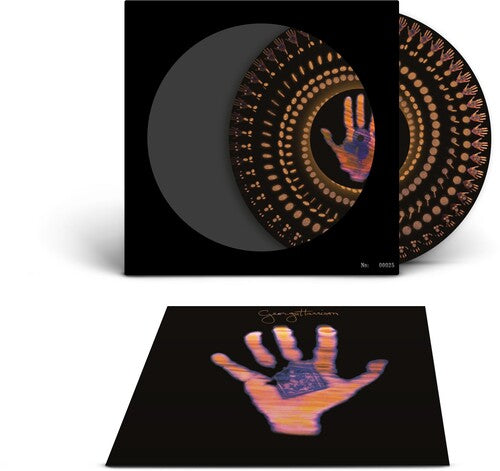 Limited edition vinyl record with psychedelic hand design and intricate circular pattern