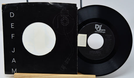 Vinyl record with 'Def Jam' label on a white background