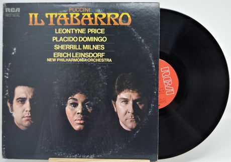 Front cover of Puccini Il Tabarro RCA Red Seal featuring Leontyne Price, Placido Domingo, and Sherrill Milnes