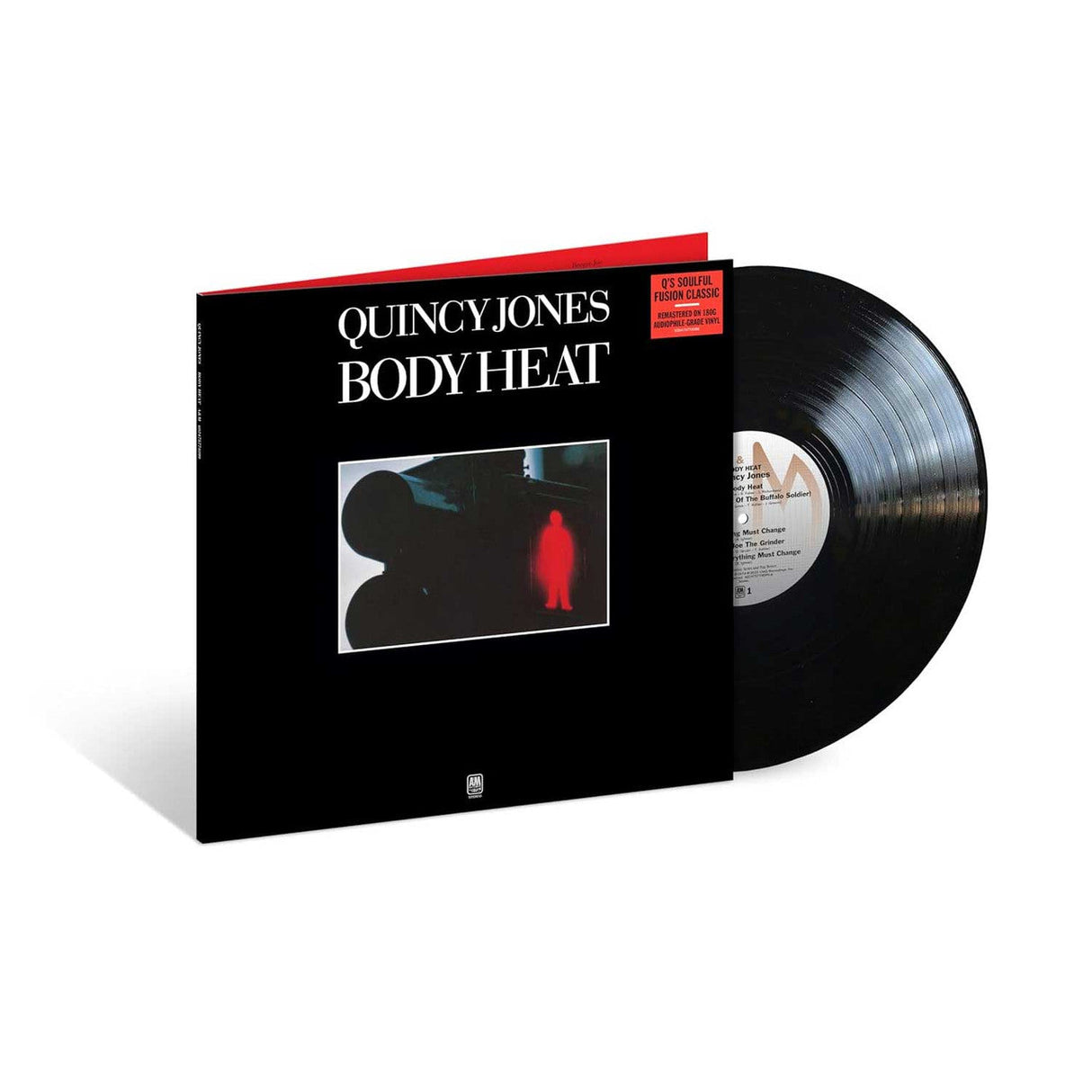 Quincy Jones Body Heat vinyl record with cover featuring a red silhouette on a dark background