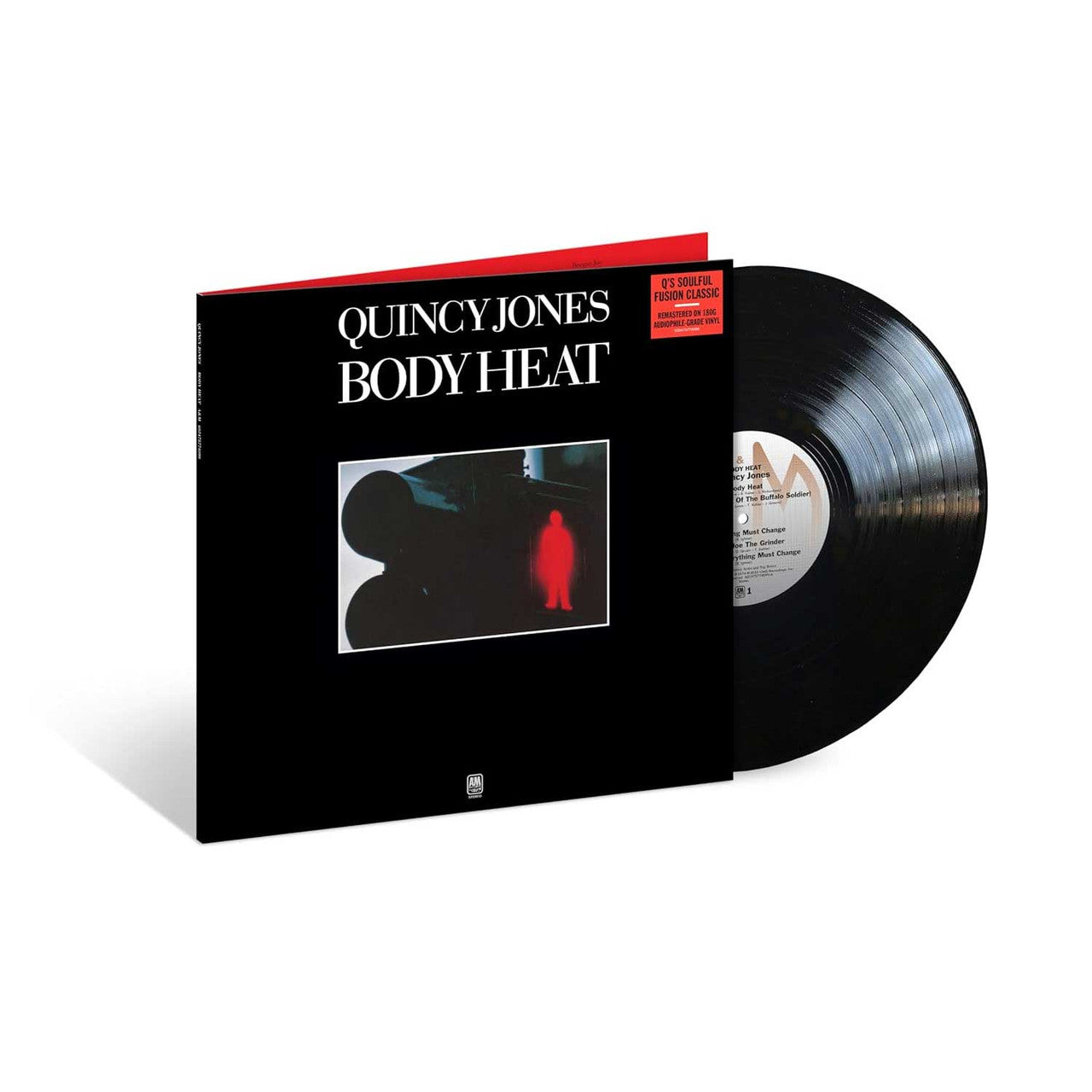 Quincy Jones Body Heat vinyl record with cover featuring a red silhouette on a dark background