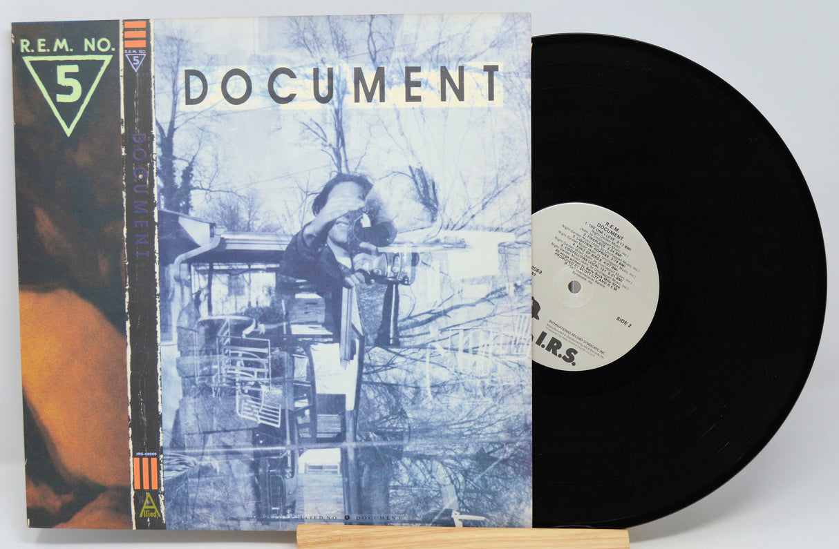 R.E.M. - Document vinyl record with original pressing details and label artwork.