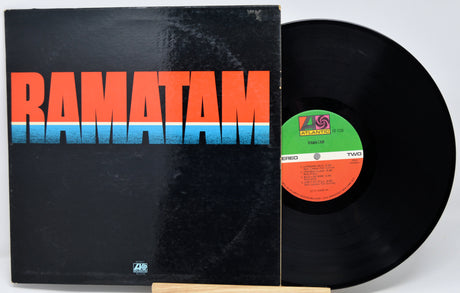 Vinyl record with 'Ramatam' cover on a white background