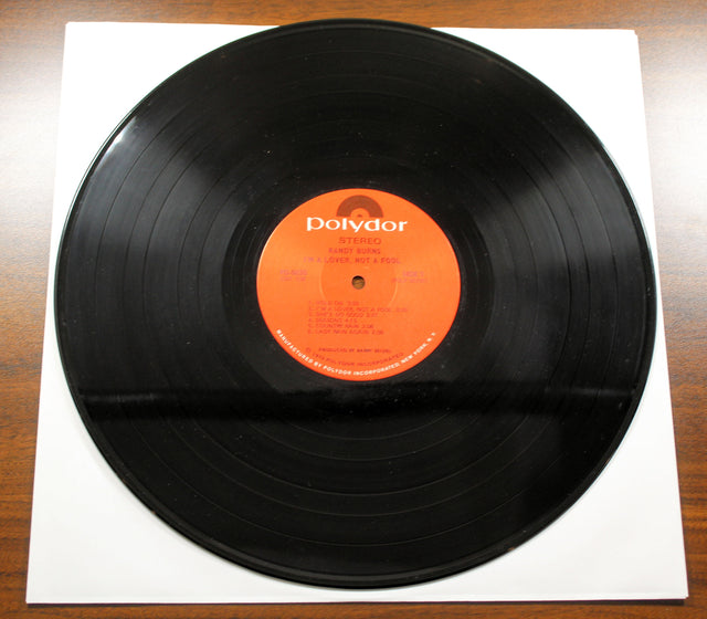 Polydor vinyl record of Randy Burns' album 'I'm A Lover, Not A Fool'