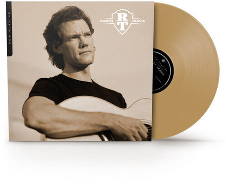 Randy Travis Now Playing limited edition gold vinyl record with album cover