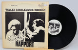 Front cover of 'Rapport' album by Wally Cirillo & Joe Diorio alongside the vinyl record