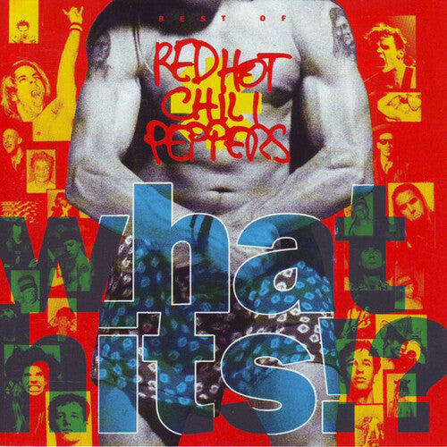 Red Hot Chili Peppers What Hits album cover featuring band photos and bold text