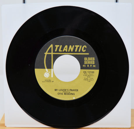 Vinyl record with Atlantic label on a white background