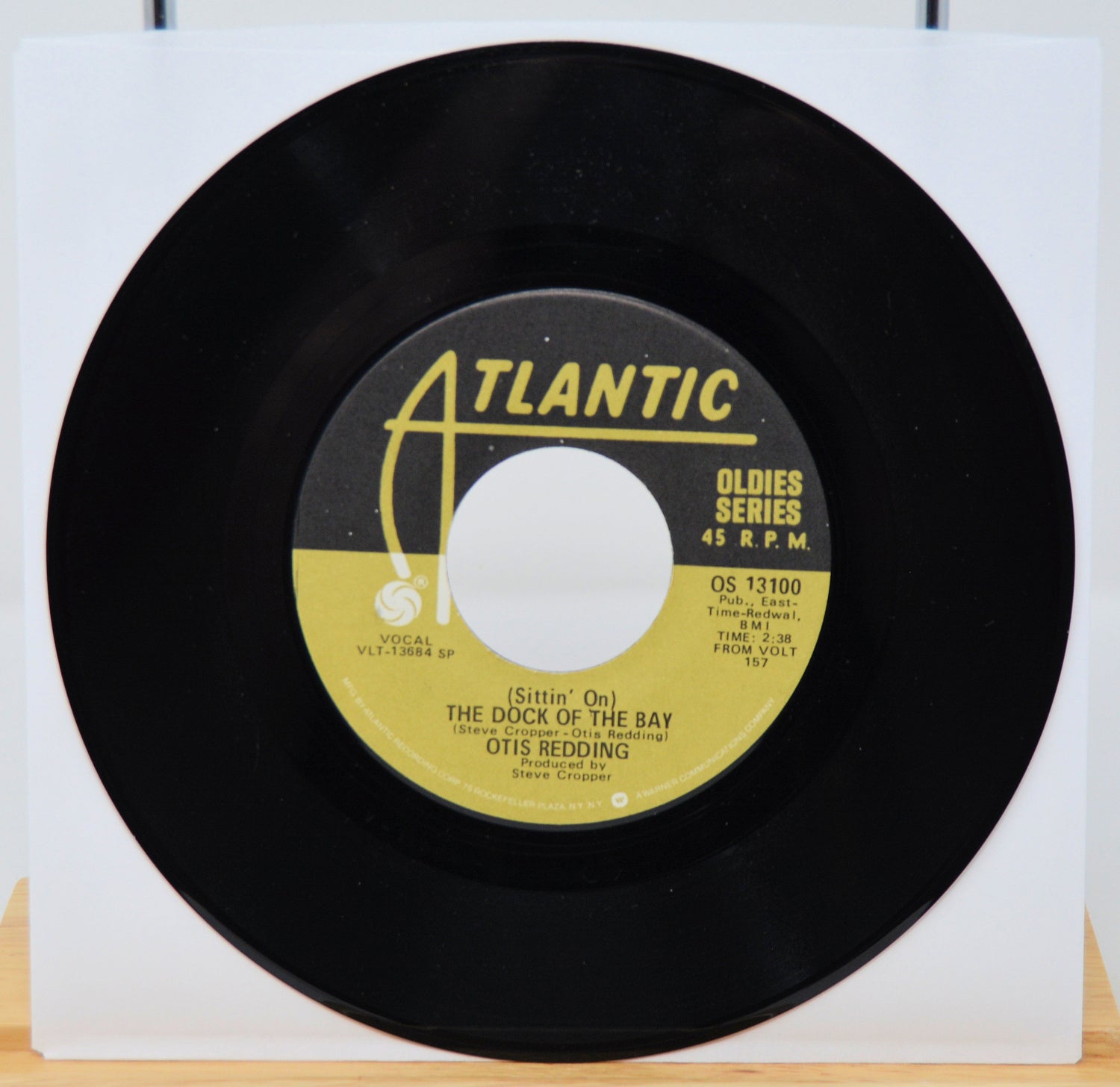 45 RPM record with Atlantic label on a white background