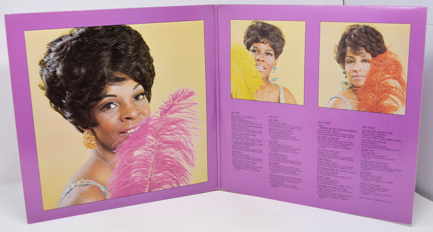 Album cover with a woman's portrait and text on a purple background