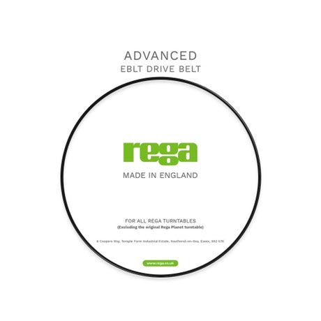 Rega Advanced EBLT Drive Belt with packaging, suitable for all Rega turntables