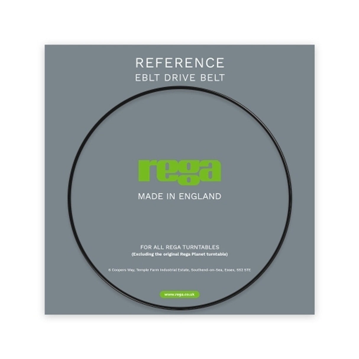 Rega Reference EBLT Drive Belt for Turntables on branded packaging