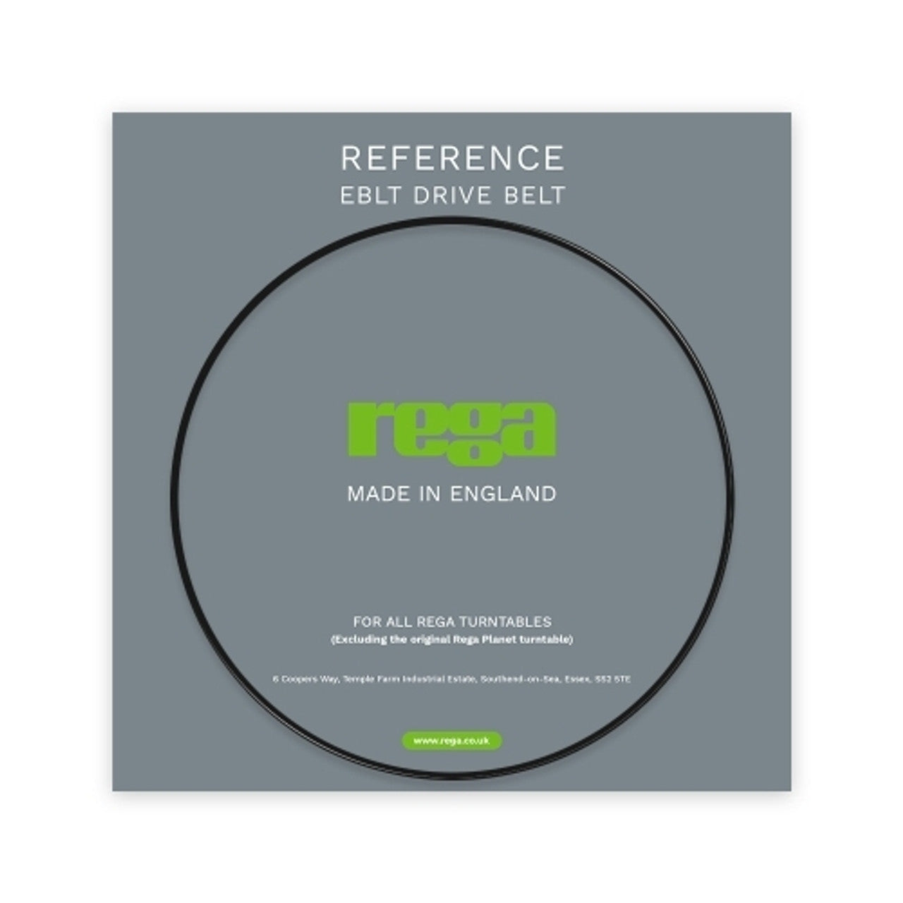 Rega Reference EBLT Drive Belt for Turntables on branded packaging
