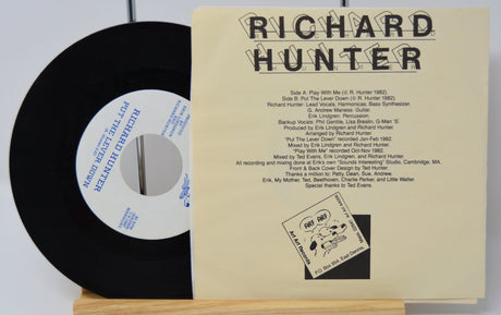 Richard Hunter Put The Lever Down 7-inch vinyl record with lyric sleeve and credits
