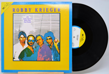 'Robby Krieger Self Titled' Vinyl record with a yellow cover featuring four individuals and text.