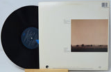 Vinyl record with cover featuring a landscape image on a light gray background