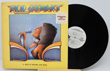 Vinyl record and cover with 'Rod Stewart' on a white background