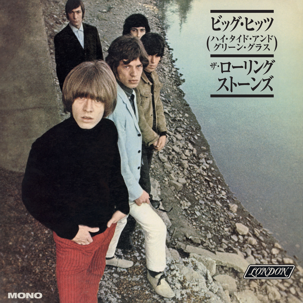 Album cover featuring a group of people by a river with Japanese text and 'Rolling Stones' logo.