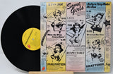 Vinyl record with a colorful album cover featuring vintage-style illustrations and text.