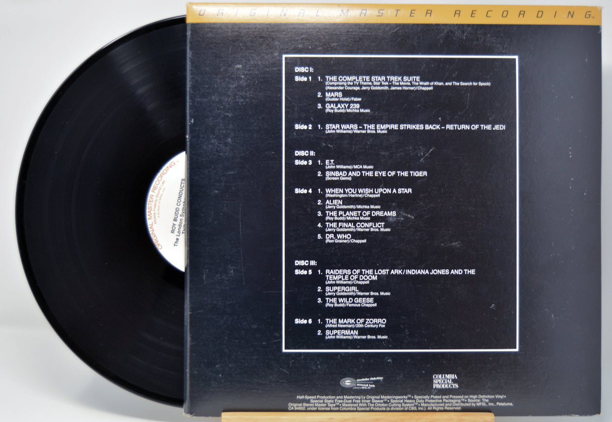 Vinyl record 'Roy Budd London Symphony Orchestra - The Final Frontier' with a detailed tracklist on the cover
