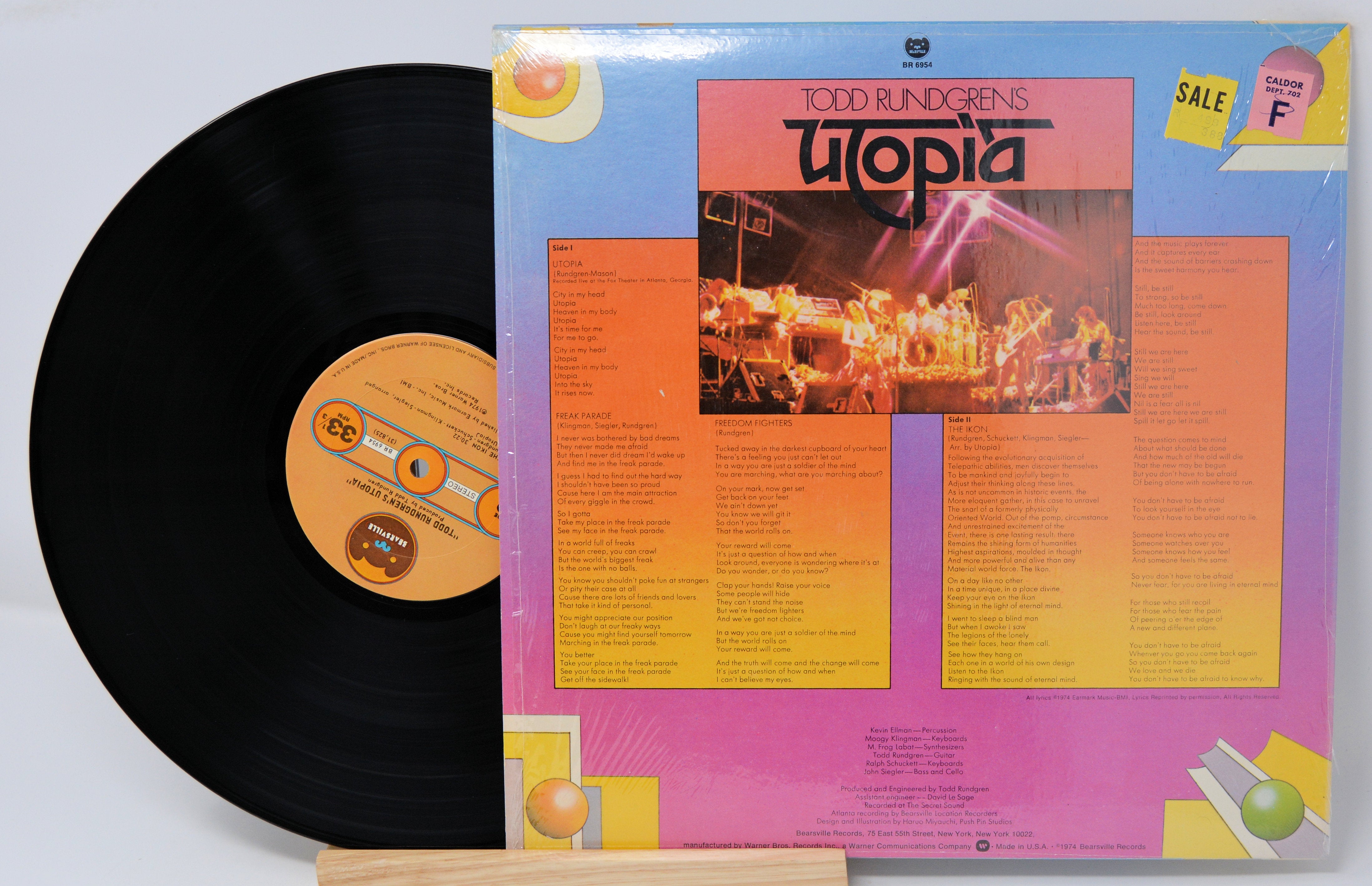 【値下】LPレコード Todd Rundgren &Utopia 計6枚セット Rundgren, Todd - Utopia, Vinyl Record Album LP – Joe's Albums