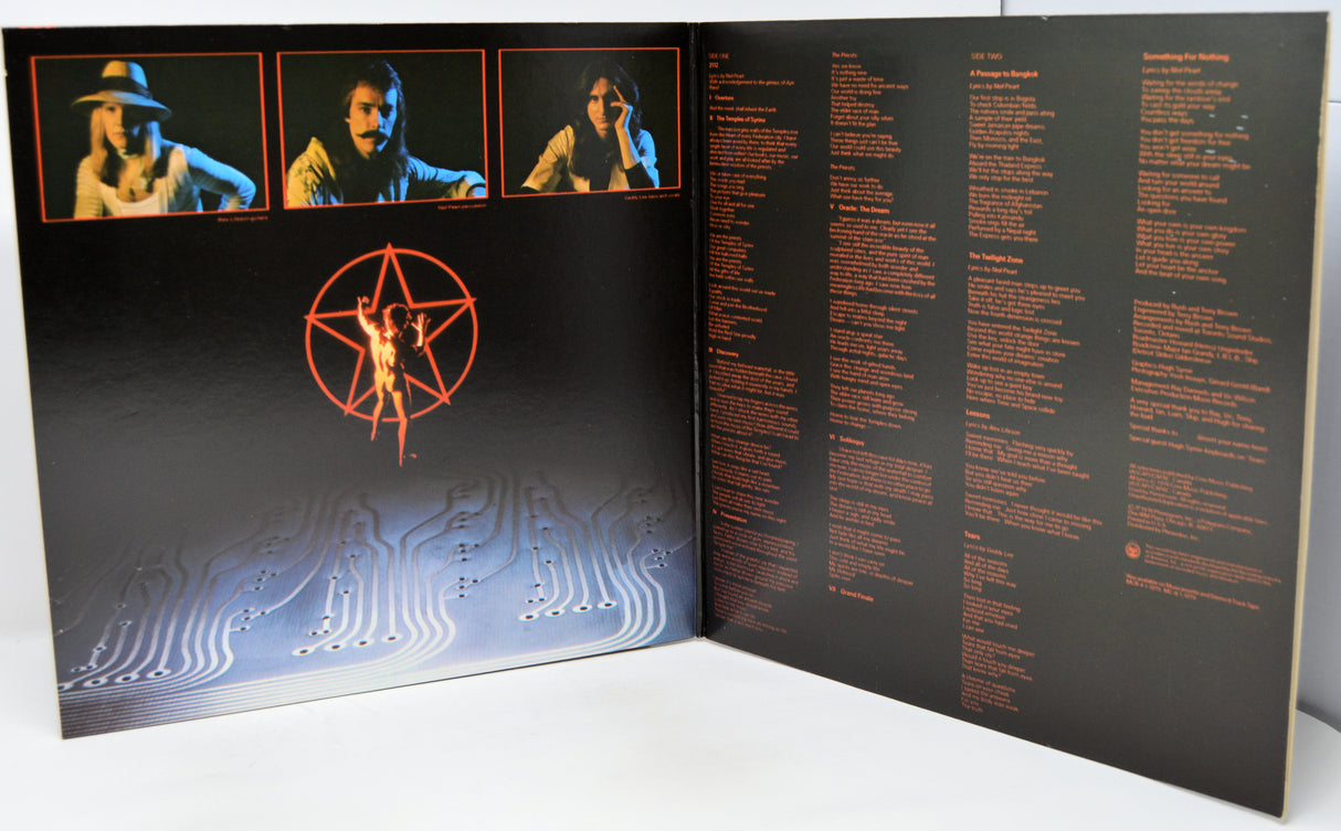 Vinyl record sleeve with album artwork and tracklist on a white background