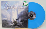 Front cover and Pacific Blue vinyl of Sabaton's The War to End All Wars, featuring limited edition sticker