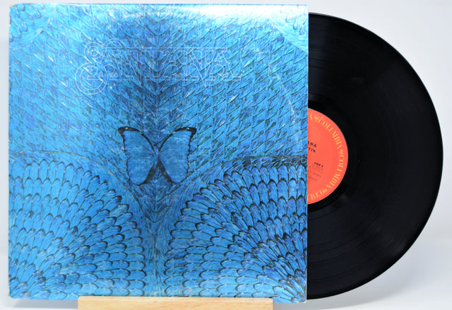 'Santana Borboletta' Vinyl record with a blue cover featuring a butterfly design 