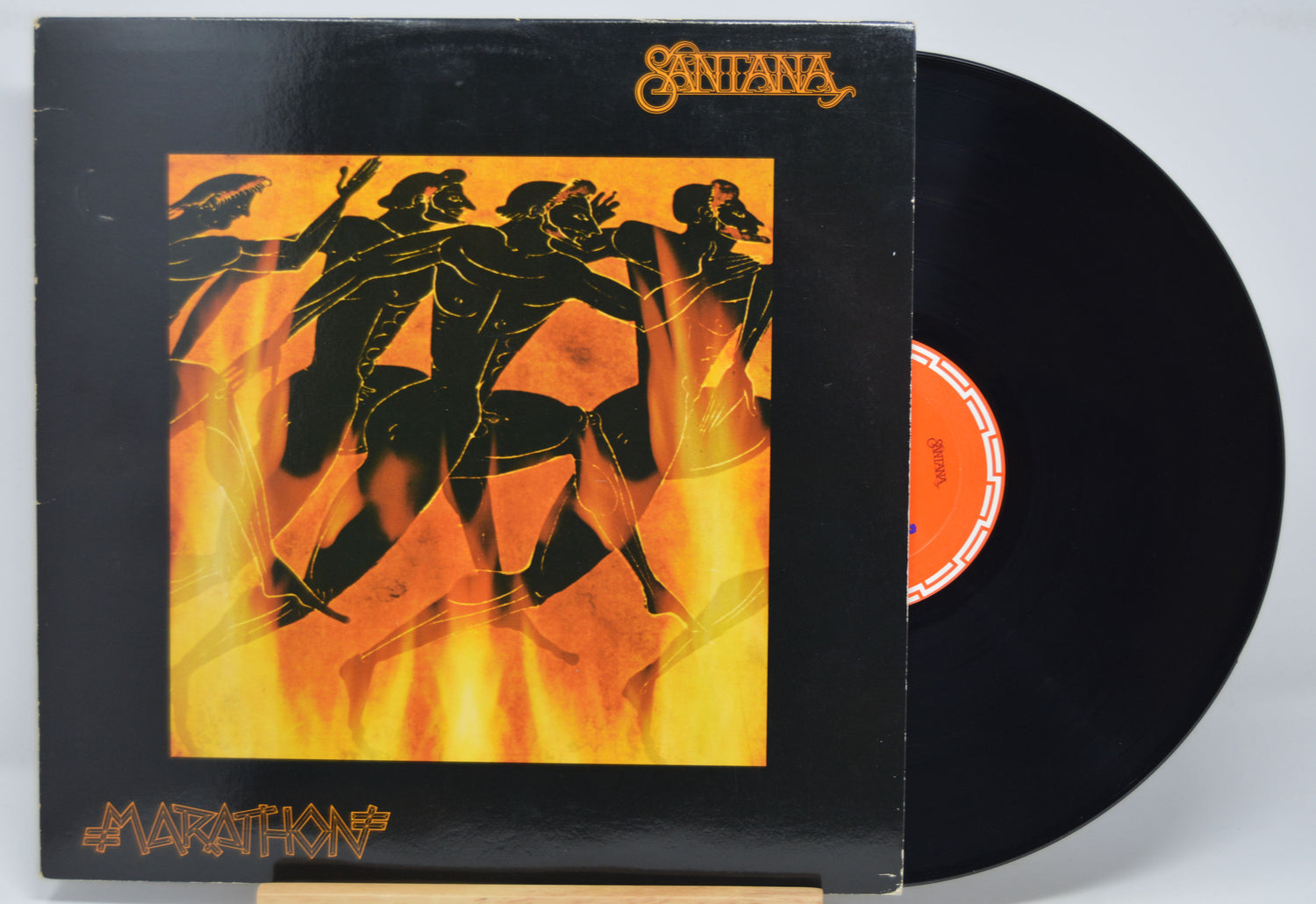 Vinyl record with cover featuring 'Santana' and 'Marathon'