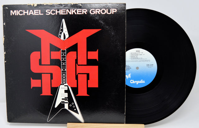 Vinyl record with cover featuring 'Michael Schenker Group' logo on a white background