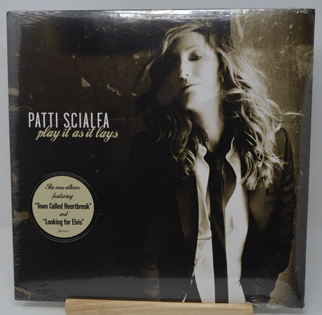 Vinyl record cover featuring Patti Scialfa with text about her album 'Play It As It Lays'.
