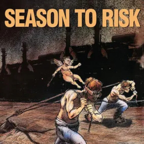 Season to Risk album cover featuring muscular figures pulling ropes with dark industrial background