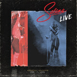 Album cover with 'Selena Live' text and two concert images on a black background.